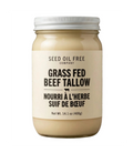 100% grass-fed beef tallow cooking fat in premium can for frying, roasting, and seed oil free high-heat cooking.
